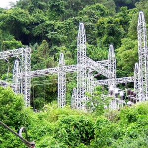 Erection of switchyard in a remote and hilly terrain.